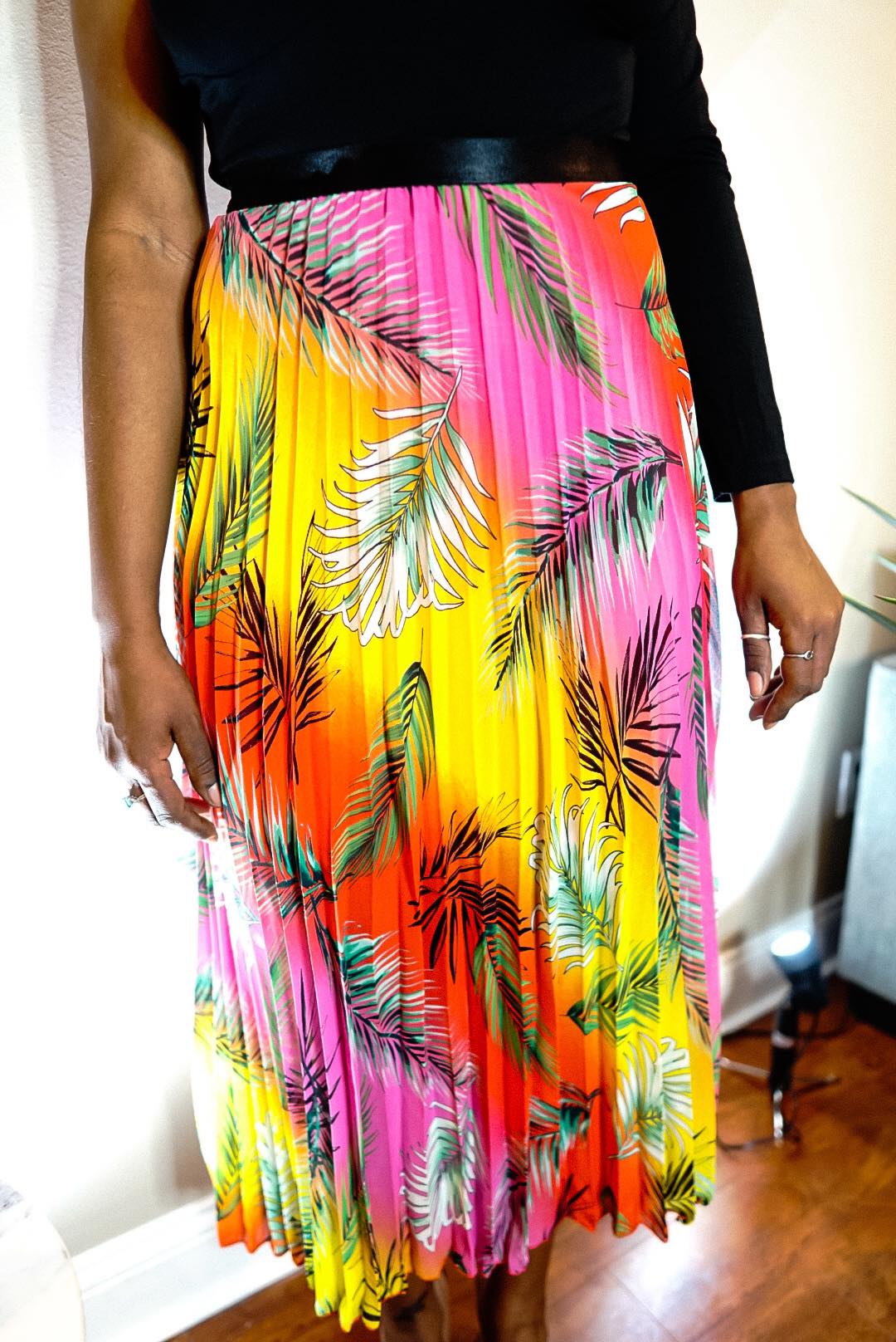 Vacation Vibez Tropical Skirt (Pink)