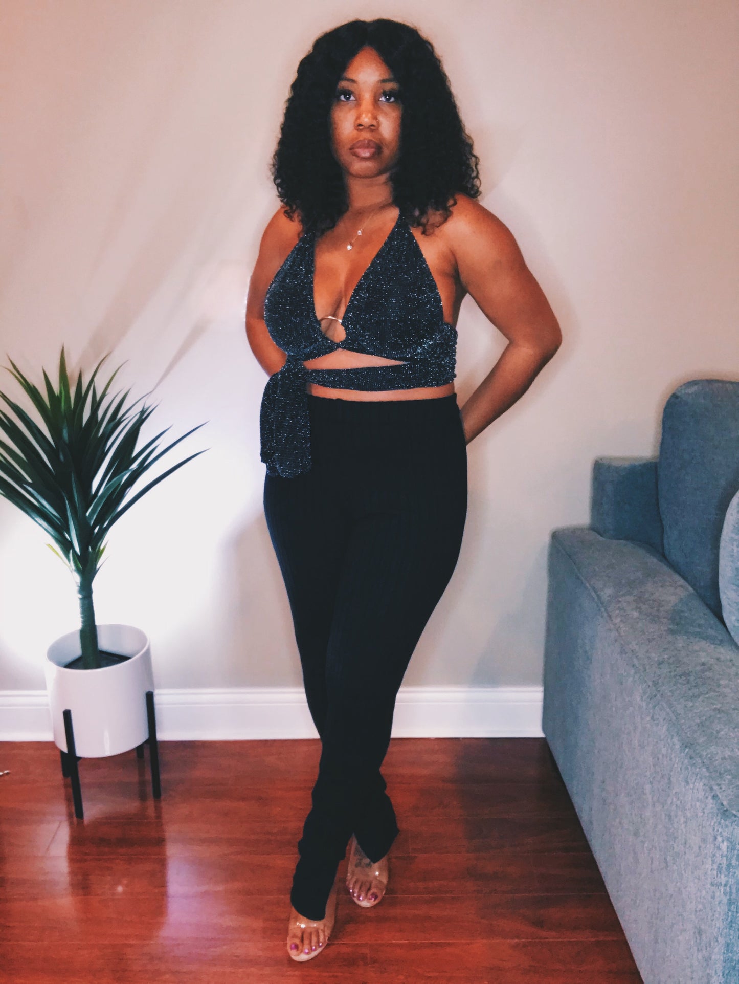 Marie Stacked Leggings (Black)