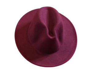 Fedora Me Hat | Burgundy w/ Black Bottom