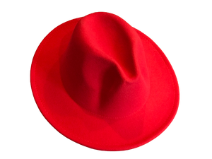 Fedora Me Hat | Red w/ Olive Green Bottom