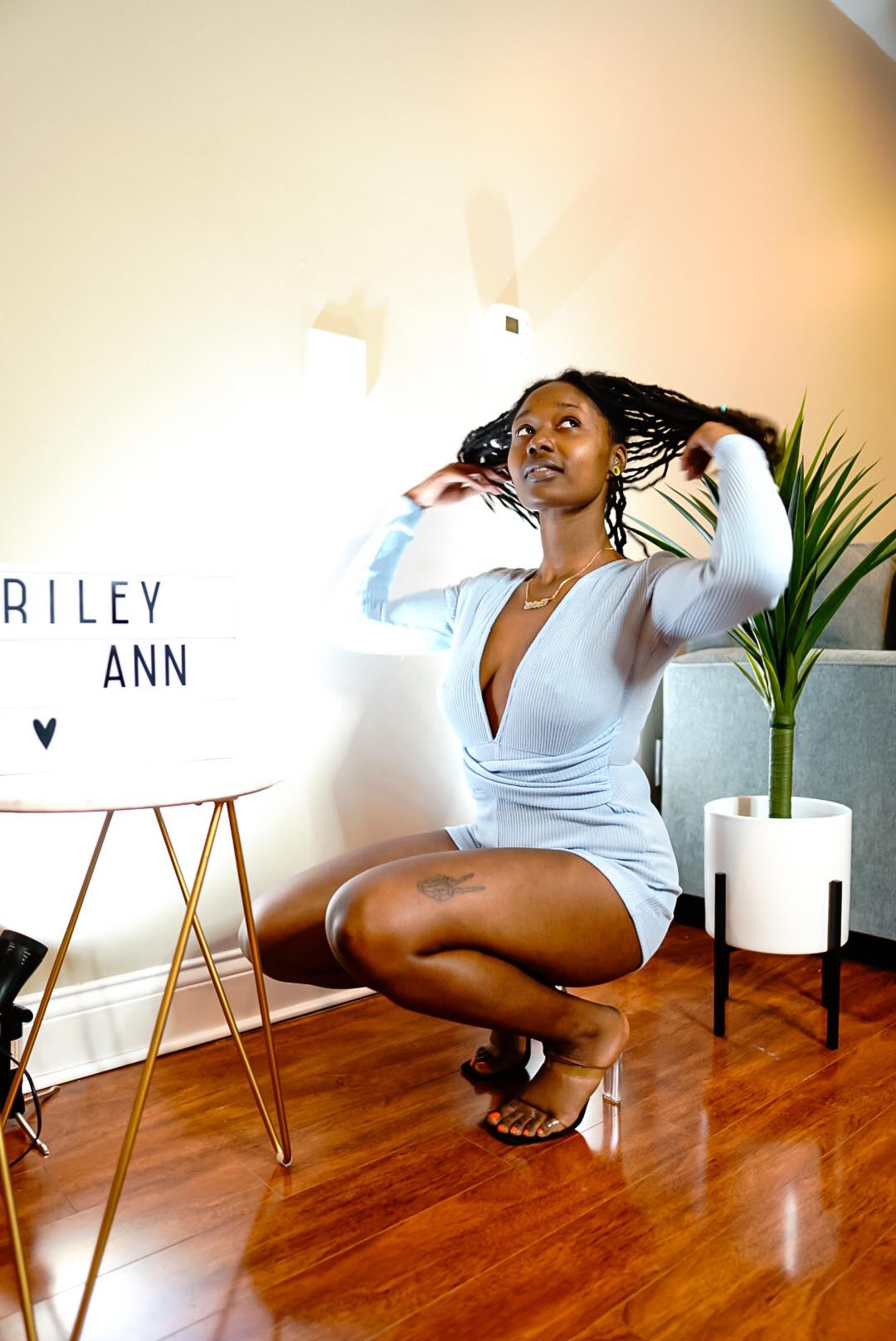 The "You Go Girl" Light Blue Romper