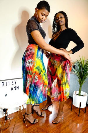 Blue and pink vacation skirts 