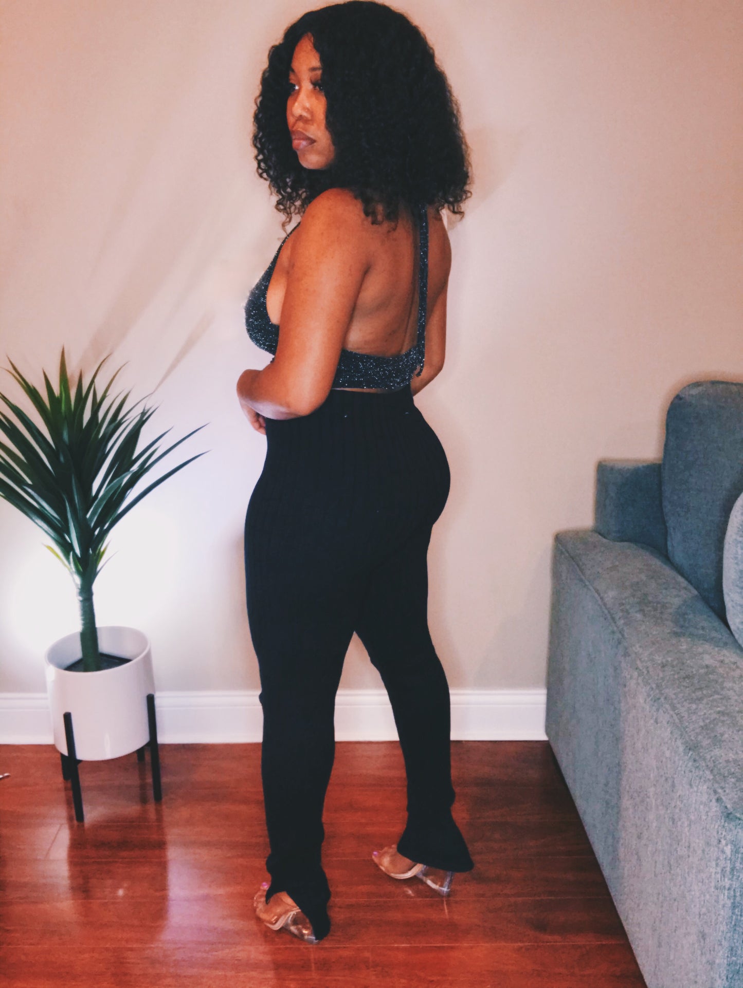 Marie Stacked Leggings (Black)