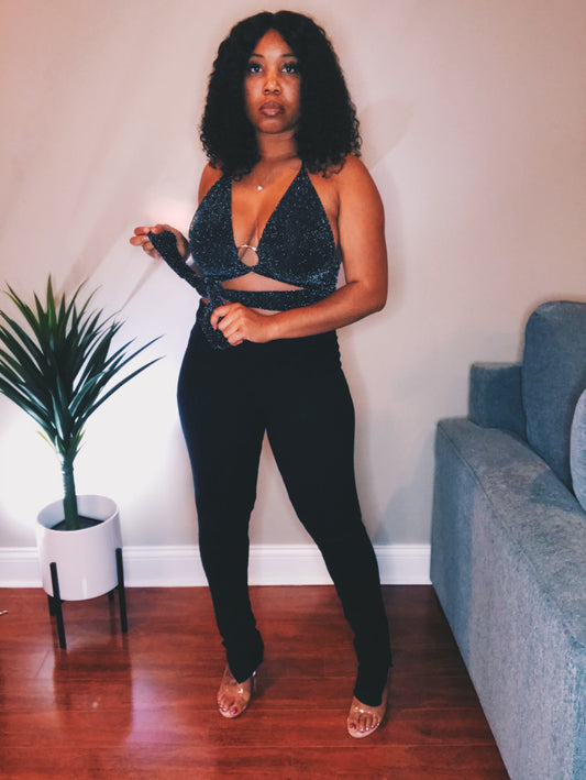 Marie Stacked Leggings (Black)