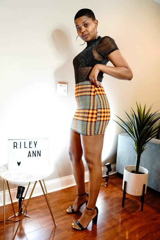 Tennis Girl Skirt (Orange)